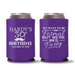 30th Birthday koozies D21 - Purple