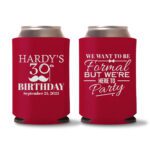 30th Birthday koozies D21 - Red