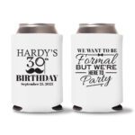 30th Birthday koozies D21 - White