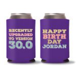 30th Birthday koozies D22 - Purple