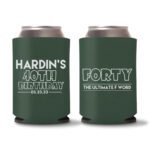 40th Birthday Koozie Favors - Green