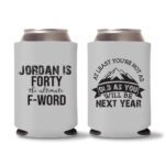 40th Birthday Koozies D17- Gray