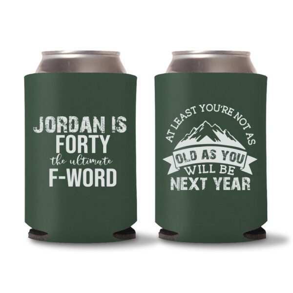 40th Birthday Koozies D17- Green