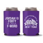 40th Birthday Koozies D17- Purple