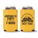 40th Birthday Koozies D17- Yellow