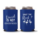 40th Birthday koozies 13 - Blue