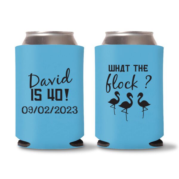 40th Birthday koozies 13 - Cyan