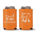 40th Birthday koozies 13 - Orange