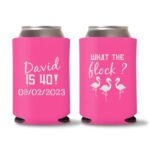 40th Birthday koozies 13 - Pink