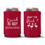 40th Birthday koozies 13 - Red