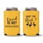 40th Birthday koozies 13 - Yellow