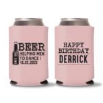 40th Birthday koozies-18 - Baby Pink