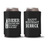 40th Birthday koozies-18 - Black