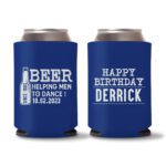 40th Birthday koozies-18 - Blue