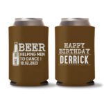 40th Birthday koozies-18 - Dark Brown