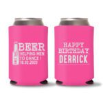 40th Birthday koozies-18 - Pink