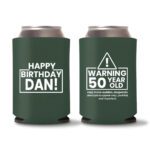 50th birthday koozie D15- Green