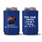 50th birthday koozie D18- Blue