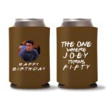 50th birthday koozie D18- Dark Brown