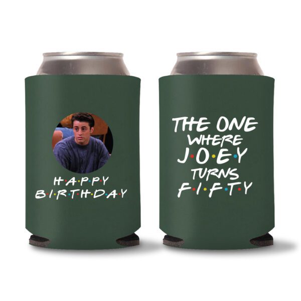 50th birthday koozie D18- Green