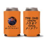 50th birthday koozie D18- Orange