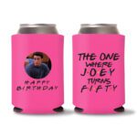 50th birthday koozie D18- Pink