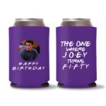 50th birthday koozie D18- Purple