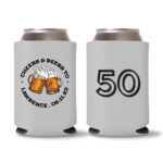 50th birthday koozie D22- Gray