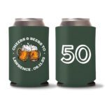 50th birthday koozie D22- Green