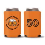 50th birthday koozie D22- Orange