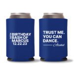 50th birthday koozie D23- Blue