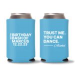50th birthday koozie D23- Cyan