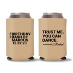 50th birthday koozie D23- Light Brown
