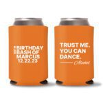 50th birthday koozie D23- Orange