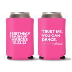 50th birthday koozie D23- Pink