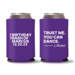 50th birthday koozie D23- Purple