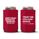 50th birthday koozie D23- Red