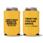 50th birthday koozie D23- Yellow
