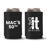 50th birthday koozie D24- Black