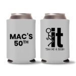 50th birthday koozie D24- Gray