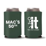 50th birthday koozie D24- Green