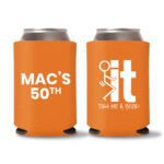50th birthday koozie D24- Orange