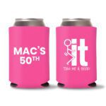50th birthday koozie D24- Pink