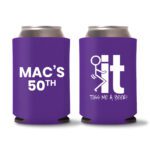 50th birthday koozie D24- Purple