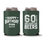 60th Birthday Koozies 11 - Green