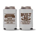 60th Birthday Koozies 15 - Gray