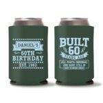 60th Birthday Koozies 15 - Green