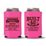 60th Birthday Koozies 15 - Pink