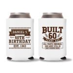 60th Birthday Koozies 15 - White