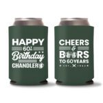 60th Birthday Koozies 18 - Green